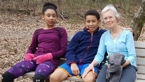 Lois Johnson, mother of Christina Ekoue-Bla, with her grandchildren, Audrey and Giovanni. (Contributed photo)