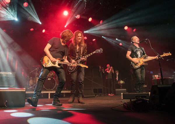  Sting with bandmates Dominic and Rufus Miller, in Canada. Photo: Rebecca Blissett