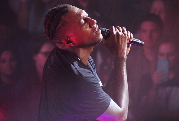  Atlanta-based rapper Lecrae performed at the Tabernacle on Oct. 5, 2017, as part of his "All Things Work Together" tour. Photo: Melissa Ruggieri/AJC