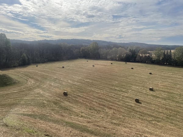 The view from atop the highest mound at the historic Etowah Indian Mounds. The community’s chief is believed to have presided atop the mound over ceremonies in a plaza below, where fellow Native Americans played a game from which lacrosse originated.