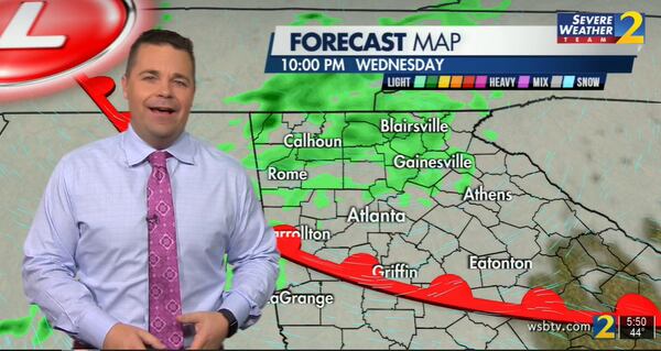 Channel 2 Action News meteorologist Brian Monahan is forecasting more widespread showers Wednesday night, and some could linger during the Thursday morning drive.