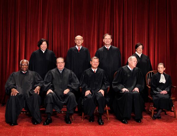 The U.S. Supreme Court during the tenure of Justice Antonin Scalia, who died in 2016.  (AP Photo/Pablo Martinez Monsivais, File)