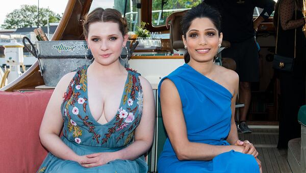 GREENWICH, CT - JUNE 10:  (L-R) Changemaker honorees Abigail Breslin and Freida Pinto pose for a photo during the 2016 Greenwich International Film Festival on June 10, 2016 in Greenwich, Connecticut.  (Photo by Noam Galai/Getty Images for GIFF)