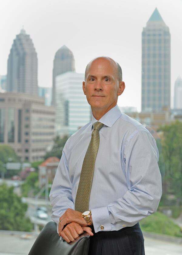 Rick Smith, CEO of Equifax, inside his office in Midtown. AJC File Photo