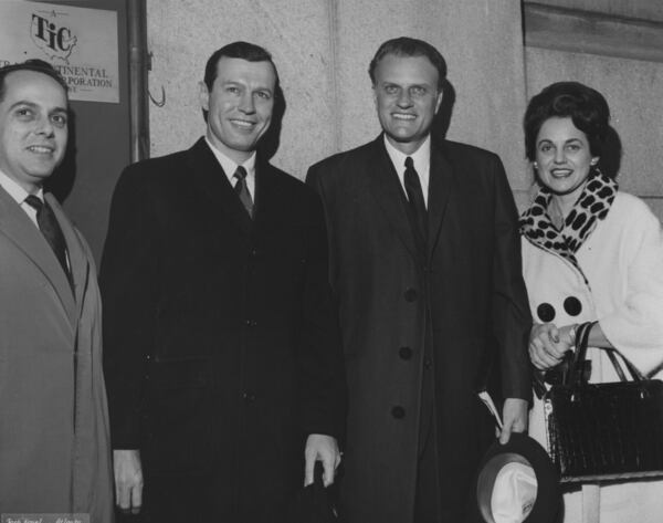 Mayor Massell, Lt. Gov. Carl Sanders, Billy Graham, Betty Sanders. (Photo and caption were provided by Buckhead Coalition Inc) Personal Journey of Sam Massell, former Atlanta mayor (1970-1974), realtor, travel advisor, and president of Buckhead Coalition.