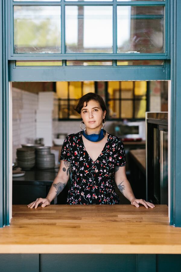 Sarah O'Brien of Little Tart purchases most of her local and regional flour from Asheville grain mill Carolina Ground. Courtesy of Heather Troutman