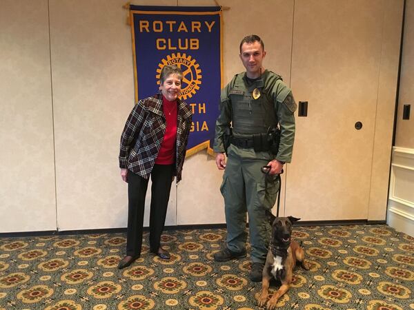 Kathy Gestar recently donated $12,000 for the Gwinnett County Police Department to purchase and train a new K9 officer. That K9, Elsa, is expected to hit the streets in February.