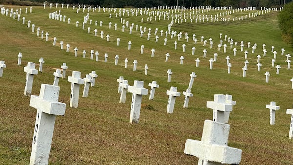 The Georgia State Prison Cemetery in Reidsville provides burials for prison inmates when private or family burials are not available. The GDC says it investigated 66 prisoner deaths deemed to be homicides in 2024. (Lewis Levine/AJC file)