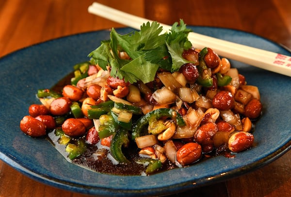 Peanut Salad with Black Vinegar, from a recipe by executive chef Xue Guo Wu, is an appetizer at Urban Wu in Buckhead but can be part of your Lunar New Year’s feast. CONTRIBUTED BY CHRIS HUNT PHOTOGRAPHY