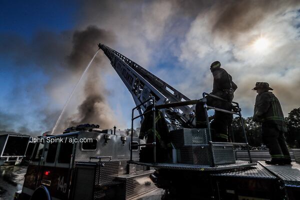 The fire broke out at a junkyard on Regina Drive.