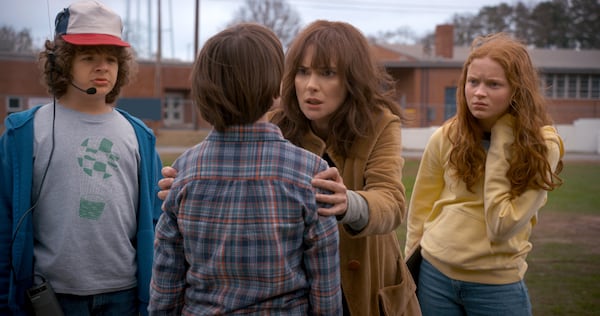 Georgia-filmed “Stranger Things,” starring Winona Ryder (center).