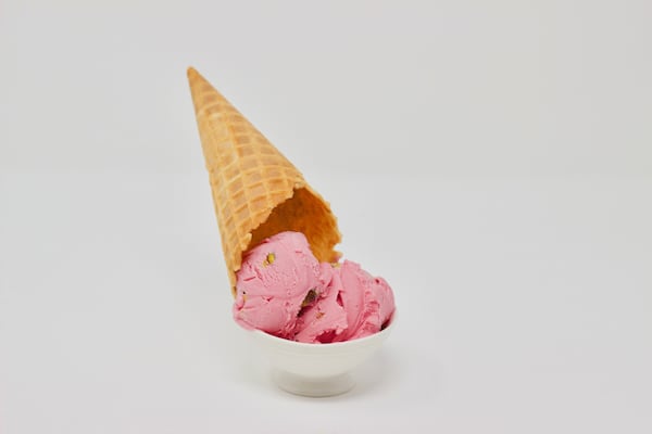 Heartbeet Rose ice cream is flavored with rose petals, rose syrup and roasted beets. CONTRIBUTED: ICECREAM WALLA