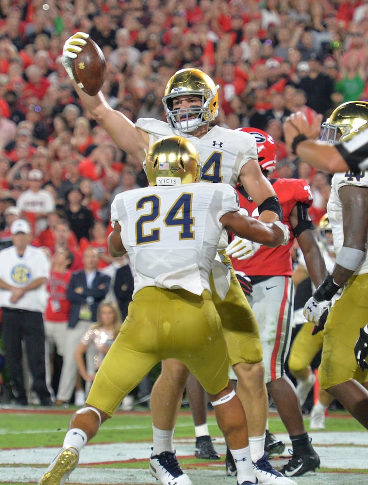 Photo: Bulldogs tested by Notre Dame in Athens