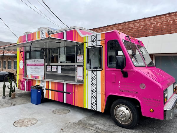 The Queso Truck is parked in front of the Yumbii commissary on Liddell Drive; early next year, a walk-up window will open behind the truck. Wendell Brock for The Atlanta Journal-Constitution