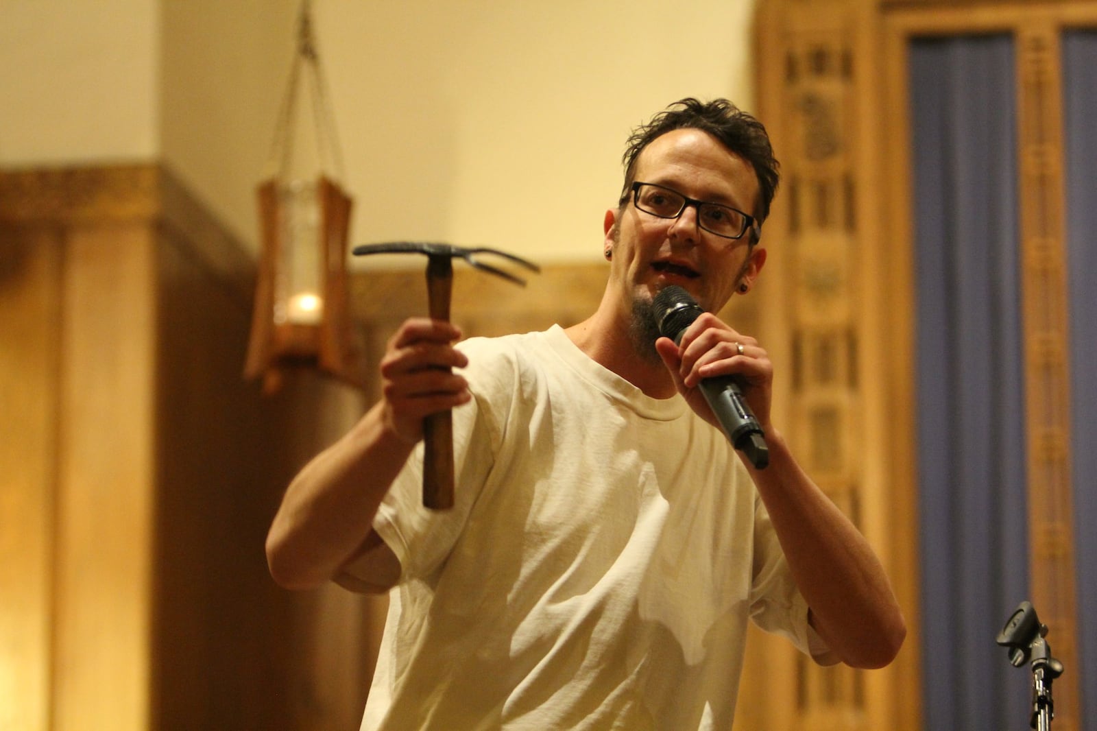 Shane Claiborne, a Philadelphia activist, speaks at an event in Washington, D.C. CONTRIBUTED