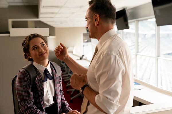 Reina Hardesty as Beth, Hank Azaria as Jim Brockmire  - Brockmire _ Season 4 - Photo Credit: Eliza Morse/IFC