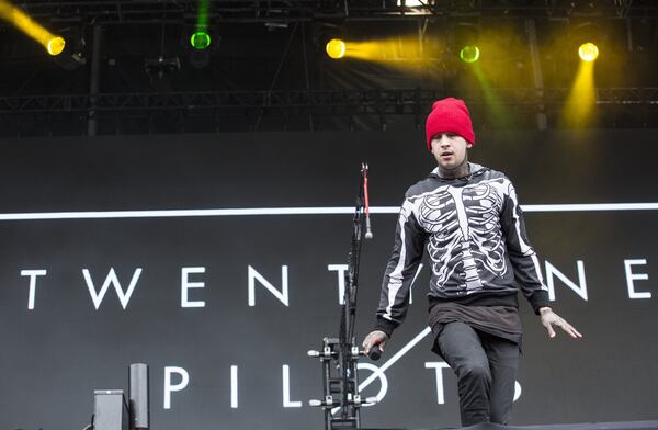 Twenty One Pilots will bring their spirited rock-hip-hop-pop to Gwinnett in August. Photo: Getty Images