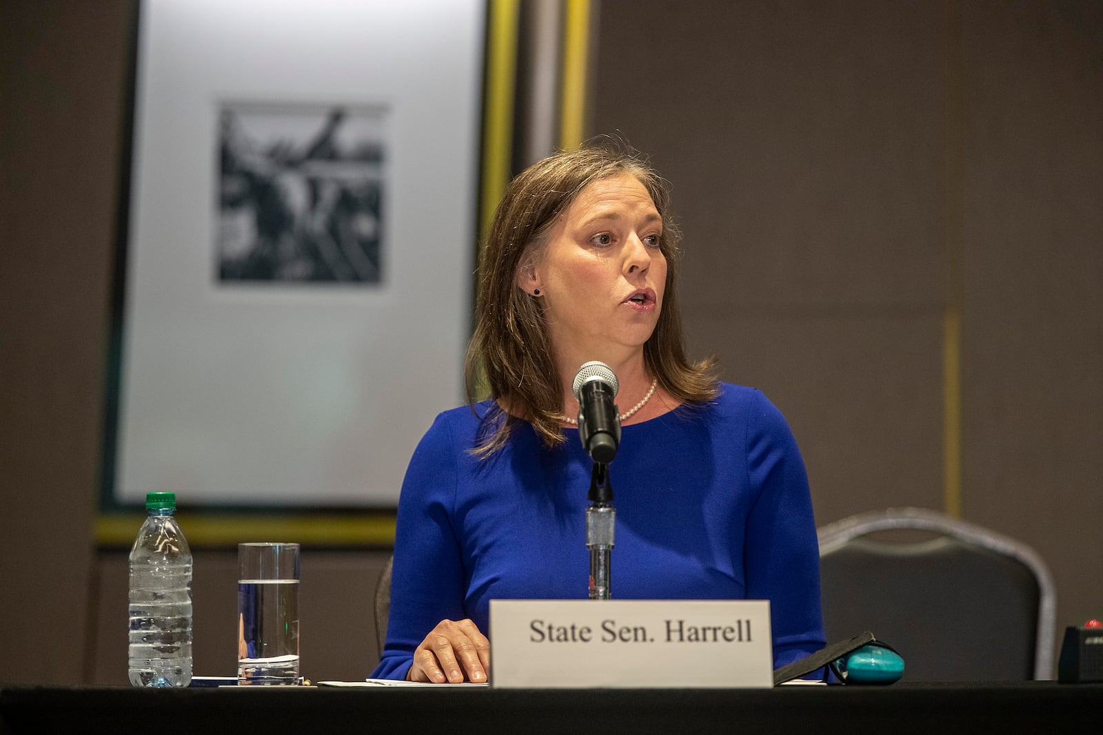 State Sen. Sally Harrell, D-Atlanta, she criticized the antisemitism bill and then abstained from voting. (Alyssa Pointer/AJC)