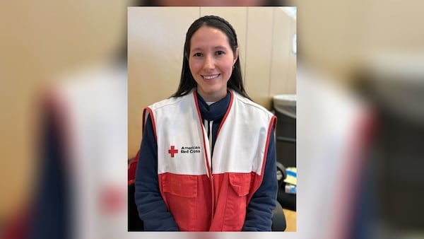 Elizabeth Quintero, 28, of Marietta, plans to stay with the Red Cross in the Los Angeles area for about two weeks to help those affected by the fires.