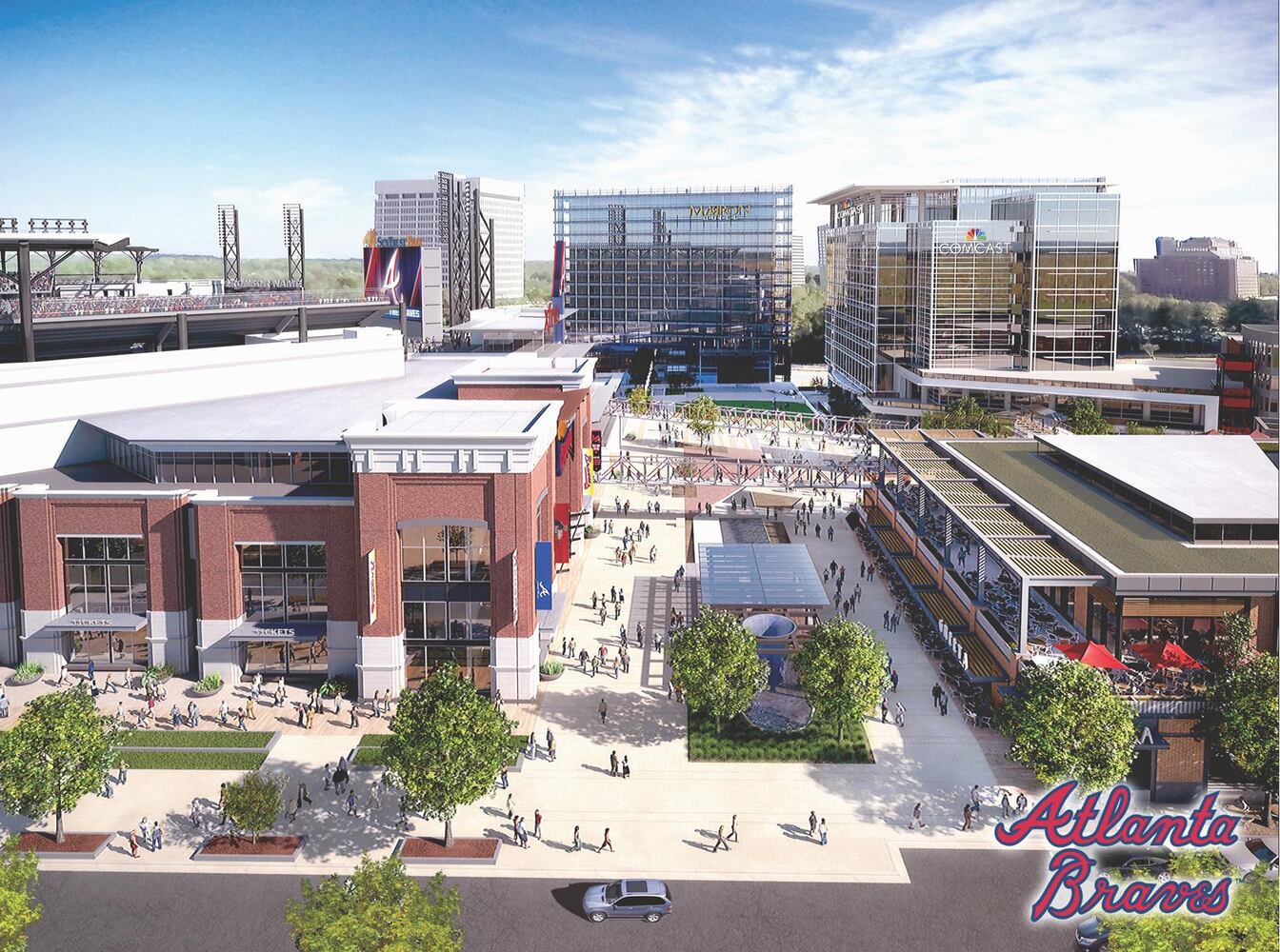 Atlanta Braves stadium renderings and site photos