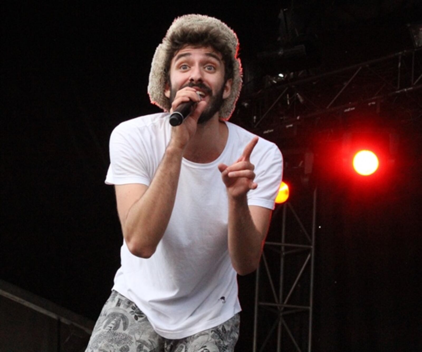 AJR singer Jack Met rocks out on the Cotton Club stage at Music Midtown on Sept. 16. 2017. Photo: Melissa Ruggieri/AJC