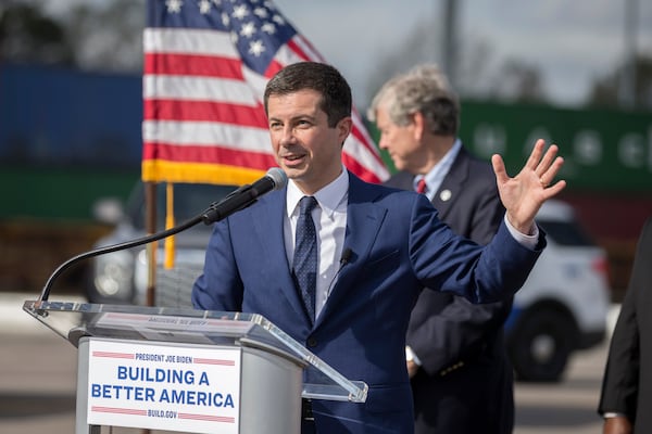 U.S. Rep. Hank Johnson is helping lead the Congressional Black Caucus’ effort to urge Transportation Secretary Pete Buttigieg (pictured) to address racial disparities in traffic enforcement. (Stephen B. Morton for The Atlanta Journal-Constitution)