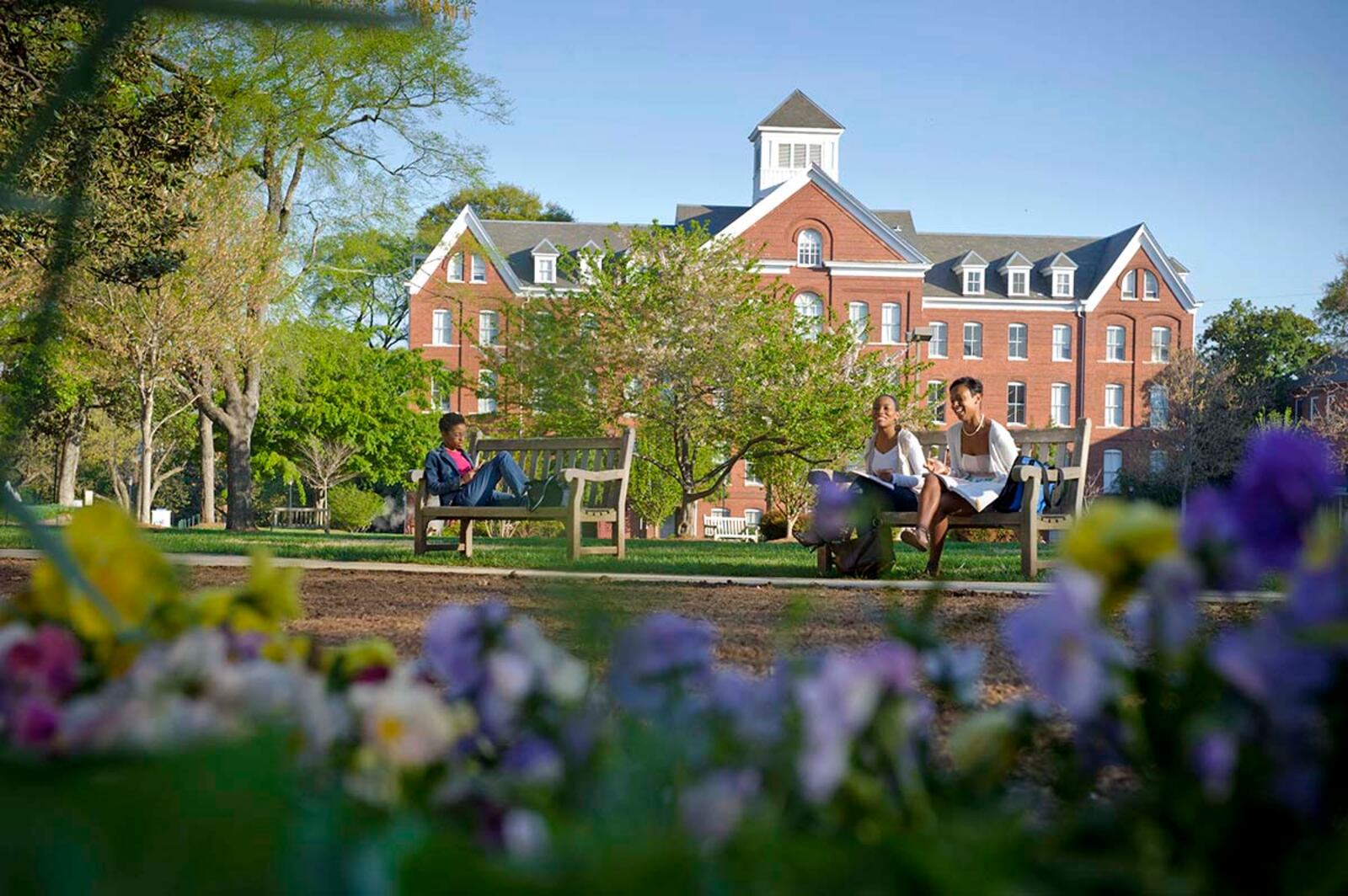 Giles Hall is seen in the background on the campus of Spelman College in Atlanta. (Chris Shinn / Spelman College)