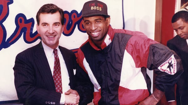 Deion Sanders played for the Atlanta Braves from 1991-94.