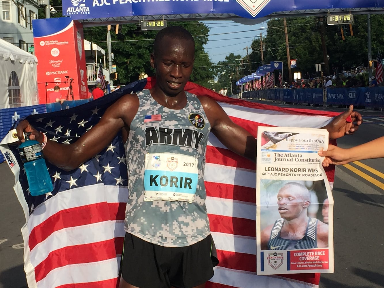 Leonard Korir wins AJC Peachtree Road Race Elite Men’s Division