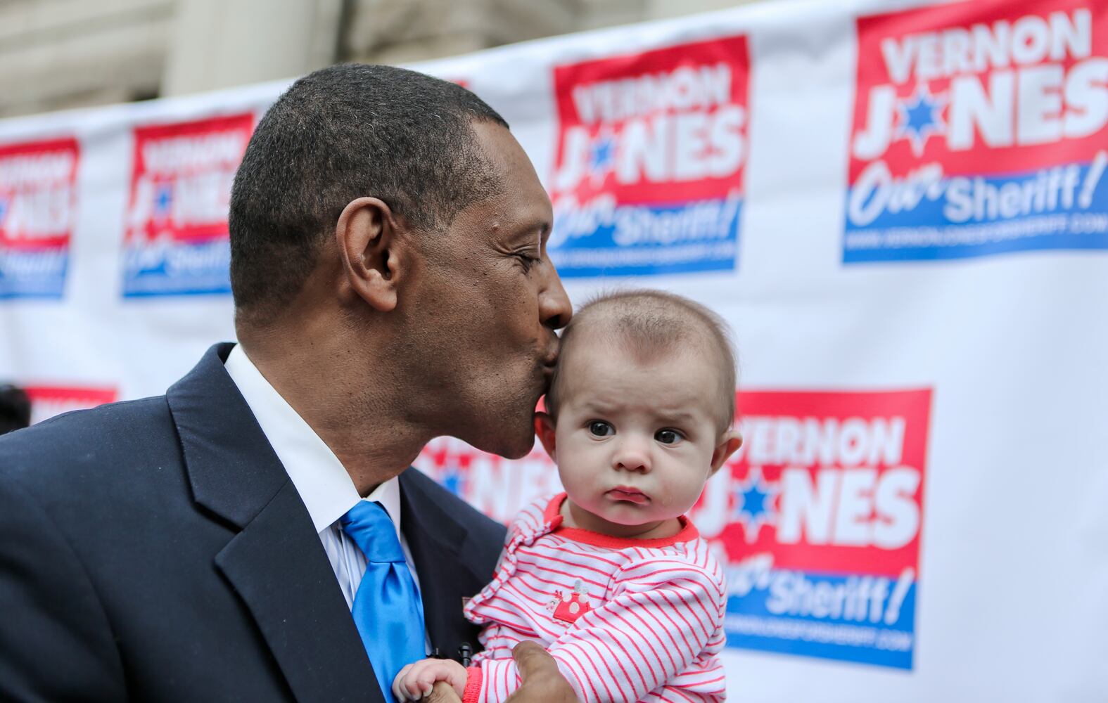 Kissing the baby