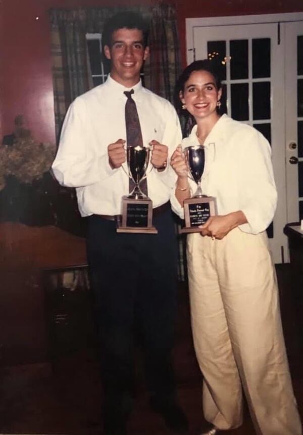 Jeff Collins (left) and sister Tricia Simpson.