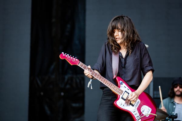  Courtney Barnett rocks out at Shaky Knees on May 4, 2018. Photo: Ryan Fleisher/Special to the AJC