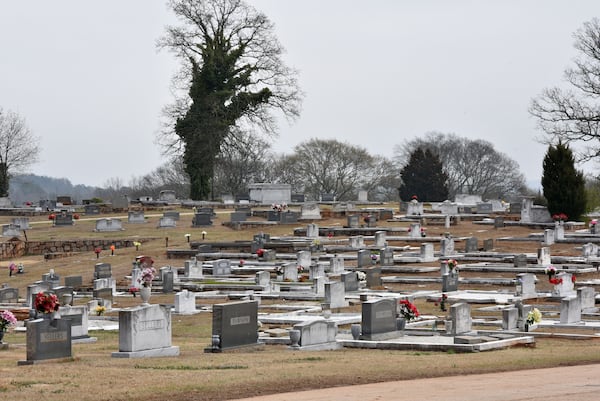 March 20, 2015 Atlanta - Picture shows South-View Cemetery, where Martin Luther King Sr. and John Wesley Dobbs' graves are, during a press preview of Civil Rights Tours Atlanta on Friday, March 20, 2015. During Civil Rights Tours Atlanta, participants go to the site of the famous Atlanta Student Movement Rush Memorial Church, to the graves at South-View Cemetery of Daddy King & John Wesley Dobbs. On stops participants can view up close the house Dr. King lived at the time of his assassination and Coretta raised her four children. HYOSUB SHIN / HSHIN@AJC.COM