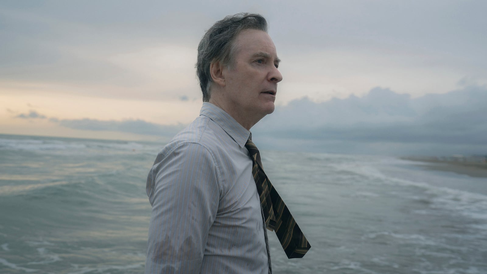 This image released by Apple TV+ shows Kevin Kline in a scene from "Disclaimer." (Maria Lax/Apple TV+ via AP)