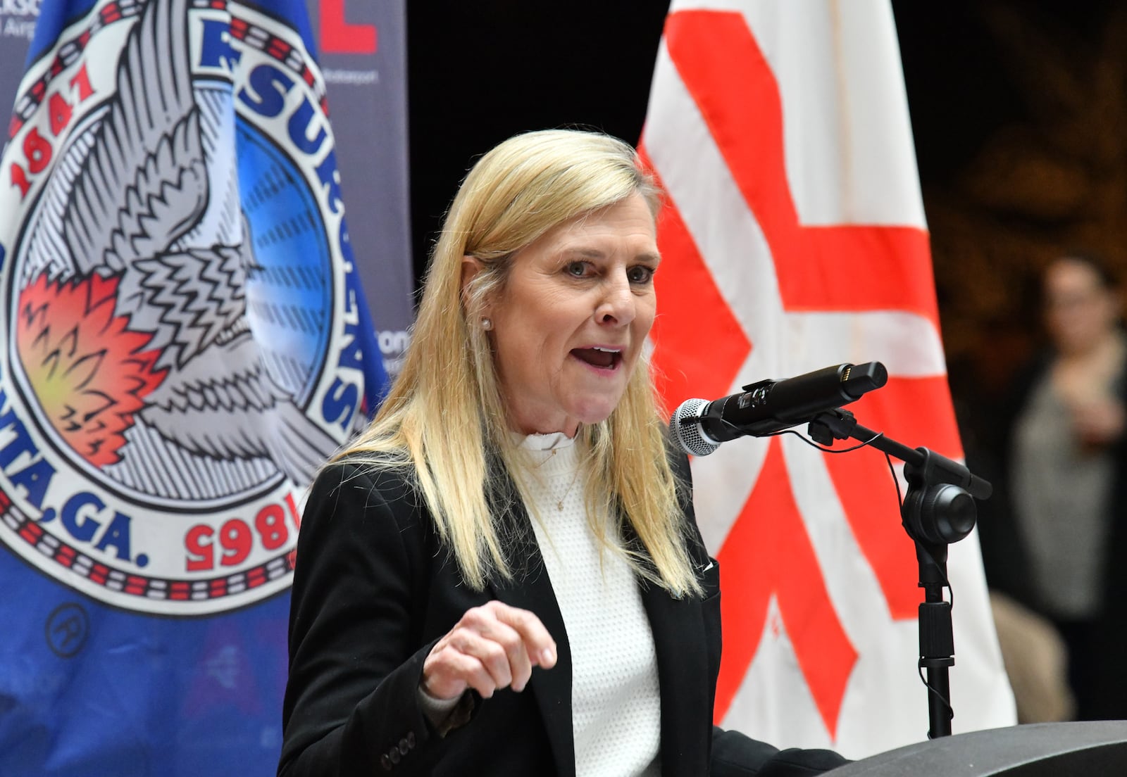 First lady Marty Kemp was invited to participate in a human trafficking forum hosted by U.S. Chamber of Commerce. (Hyosub Shin / Hyosub.Shin@ajc.com)