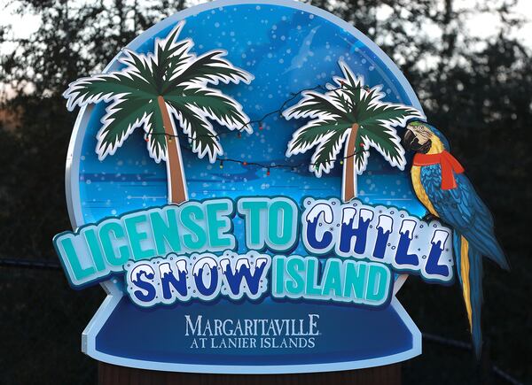 It’s winter, so you have a License to Chill at Margaritaville at Lanier Islands. CURTIS COMPTON / CCOMPTON@AJC.COM