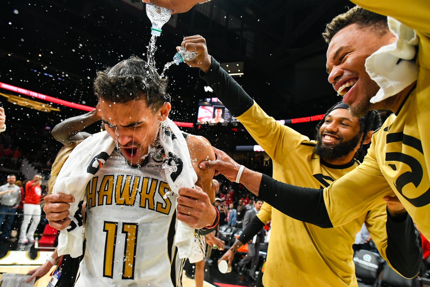 Photos: Trae Young, Hawks celebrate another win