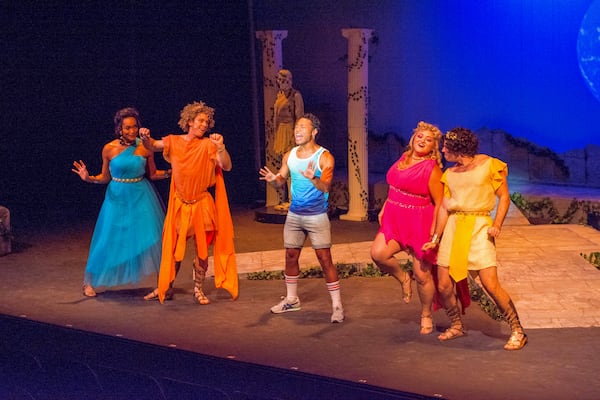 Out Front Theatre Company's production of the musical "Xanadu" continues through Nov. 14.