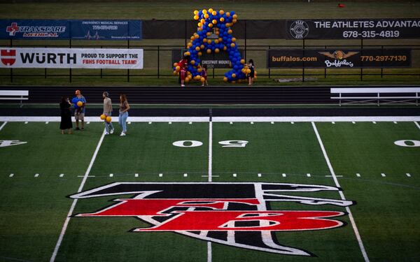 Hundreds gather at Flowery Branch High School  to celebrate the life of Ricky Aspinwall II. Sunday, Sept. 8, 2024 (Ben Hendren for the Atlanta Journal-Constitution)