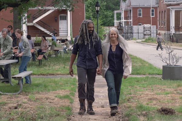 Khary Payton as Ezekiel, Melissa McBride as Carol PeletierÂ - The Walking Dead _ Season 9, Episode 6 - Photo Credit: Gene Page/AMC