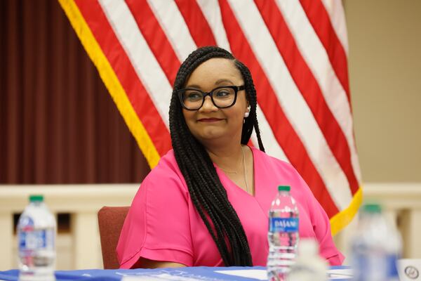 U.S. Rep. Nikema Williams is among a group of Democratic lawmakers who have introduced legislation to censure fellow Rep. Marjorie Taylor Greene for posts on social media that were widely criticized as anti-Semitic.  (Jason Getz / AJC)