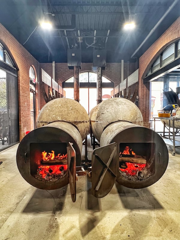 Smokers at Fox Brothers Barbecue in Brookhaven. / Courtesy of Jonathan Fox