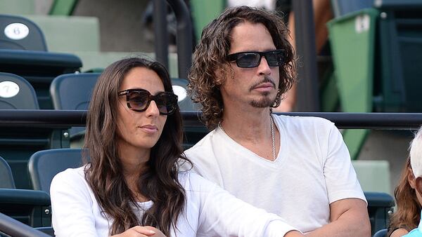  Vicky Karayiannis and Chris Cornell are seen at Sony Open Tennis at Crandon Park Tennis Center on March 20, 2014 in Key Biscayne, Florida. 