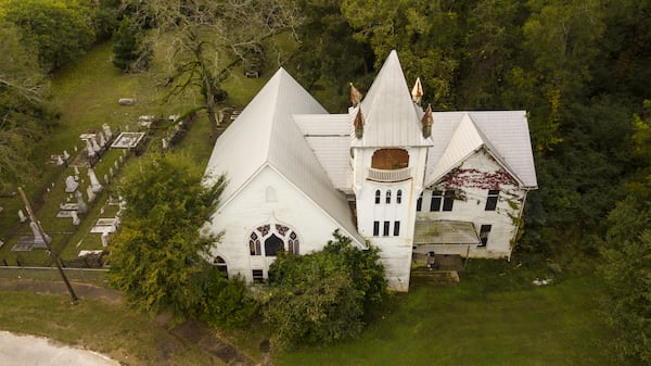 The Old Monticello United Methodist Church, in Monticello, 56 miles south of Atlanta, has been vacant since the 1990s and is in need of repair. Courtesy of MotorSportMedia/Nick Woolever 