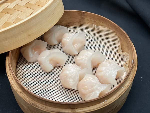 Har gow at Pyng Ho are little bonnets of opaque tapioca and wheat starch wrapped around shrimp. Courtesy of Steve Jou