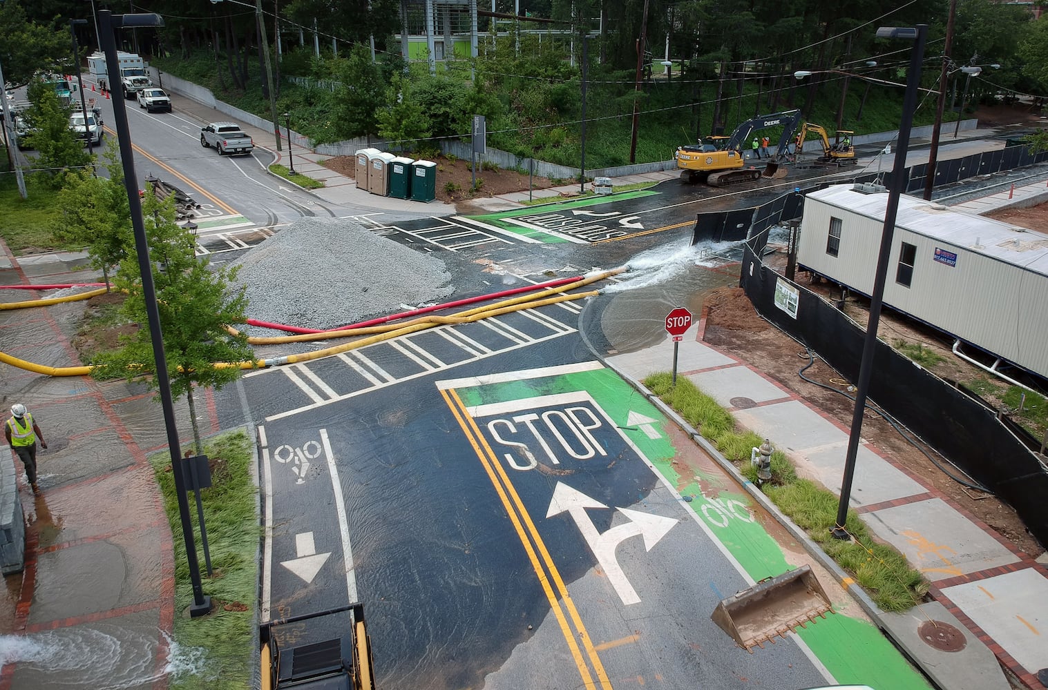 PHOTOS: Water main repair at Georgia Tech