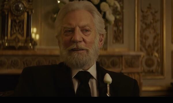 Donald Sutherland as President Snow. Photo: Lionsgate