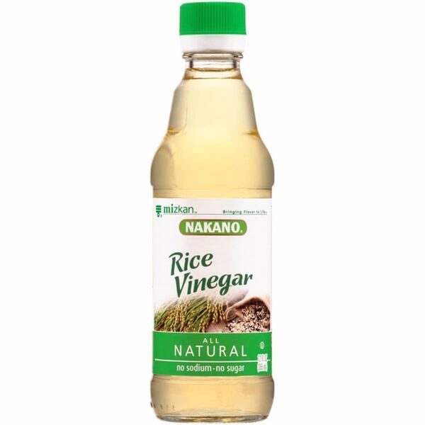 Nakano all-natural rice vinegar contains neither salt nor sugar. It’s diluted with water to 4.2% acidity.