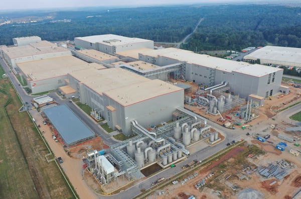 SK Battery America nears completion of its $2.6 billion plant in Jackson County. The factory will make electric-vehicle batteries for Ford and Volkswagen. It will employ about 3,000 workers.