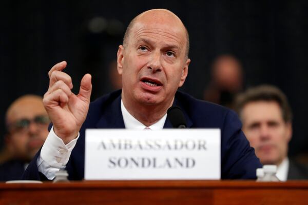 President Donald Trump has ousted Ambassador Gordon Sondland, who gave damaging testimony in the impeachment inquiry.